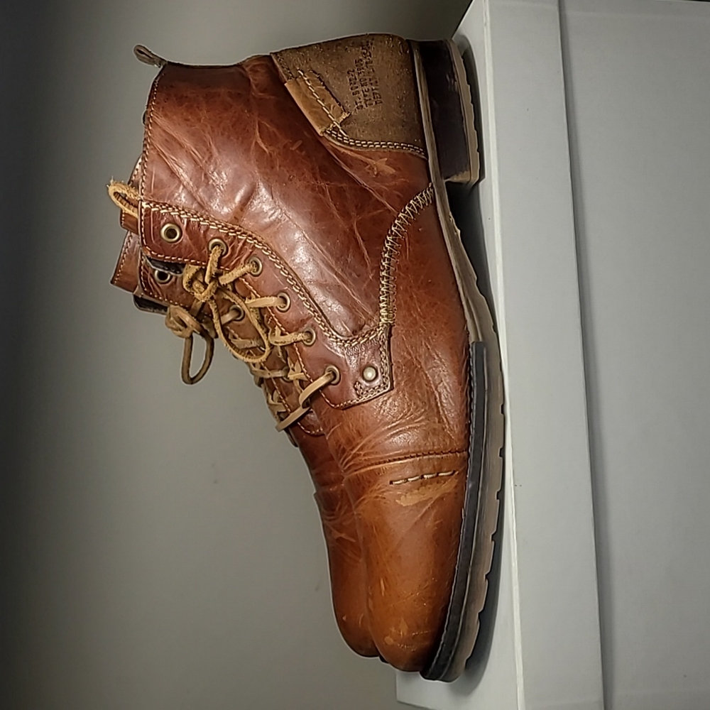 Bull Boxer Delden British tan leather and suede boots (Tu3) size 12